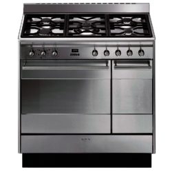 Smeg SUK92MX9 Concert Cooker with Double Oven & Gas Hob in Stainless Steel